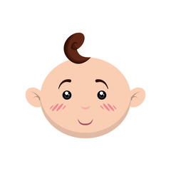 Baby concept represented by boy cartoon icon. Isolated and flat illustration 