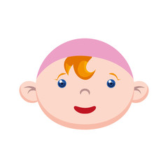 Baby concept represented by girl cartoon icon. Isolated and flat illustration 