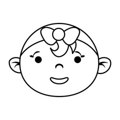 Baby concept represented by girl cartoon icon. Isolated and flat illustration 