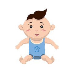 Baby concept represented by boy cartoon icon. Isolated and flat illustration 