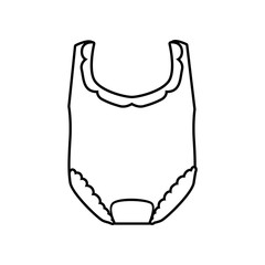 Baby concept represented by cloth icon. Isolated and flat illustration 