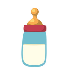 Baby concept represented by baby bottle icon. Isolated and flat illustration 