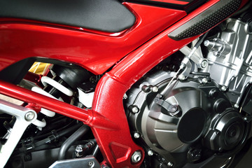 Plakat Motorbike engine Detail