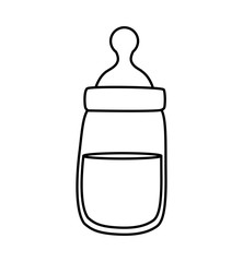 Baby concept represented by baby bottle icon. Isolated and flat illustration 