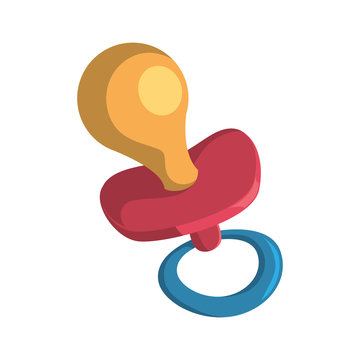 Baby concept represented by pacifier icon. Isolated and flat illustration 