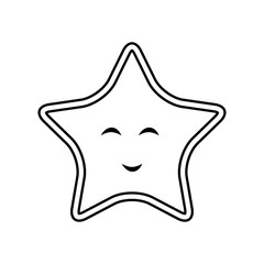 Night concept represented by cartoon moon icon. Isolated and flat illustration 