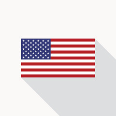 USA Flag Vector Flat Icon