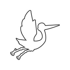 Animal concept represented by stork icon. Isolated and flat illustration 