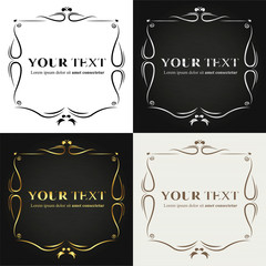 Ornate frames style vector set