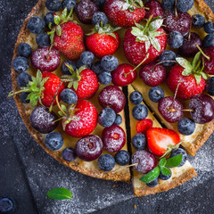 cheesecake with fresh summer berries