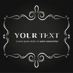 frame vintage design silver