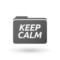 Isolated folder icon with    the text KEEP CALM
