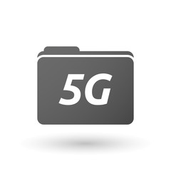 Isolated folder icon with    the text 5G