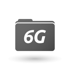 Isolated folder icon with    the text 6G