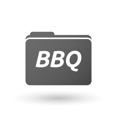 Isolated folder icon with    the text BBQ