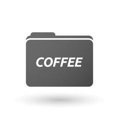 Isolated folder icon with    the text COFFEE