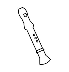 Music and Sound concept represented by Flute icon. Isolated and flat illustration 