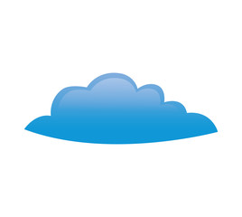 Weather concept represented by cloud shape icon. Isolated and flat illustration 