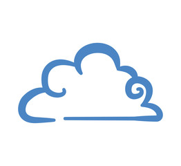 Weather concept represented by cloud shape icon. Isolated and flat illustration 