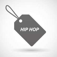 Isolated  product label icon with    the text HIP HOP