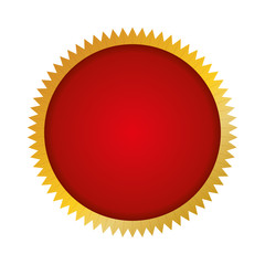 Label concept represented by seal stamp icon. Isolated and flat illustration 