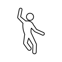 Sport concept represented by pictogram move icon. Isolated and flat illustration 