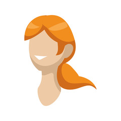 Cartoon and person concept represented by woman icon. Isolated and flat illustration 