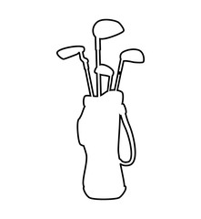 Sport concept represented by Golf club  icon. Isolated and flat illustration 