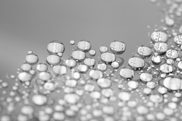drops of water-repellent surface in black & white