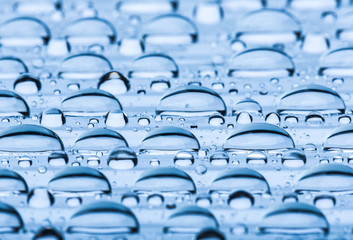 water drops of on surface treat water-repellent in macro lens shot