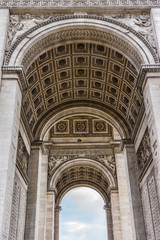 Arc de Triomphe de l'Etoile on de Gaulle Place, Paris, France.