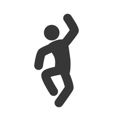 Fototapeta na wymiar Sport concept represented by pictogram move icon. Isolated and flat illustration 