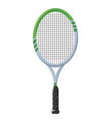 Sport concept represented by Tennis racket icon. Isolated and flat illustration 