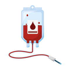 Medical and Health care concept represented by blood bag icon. Isolated and flat illustration 