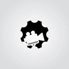 cog setting service logo art theme