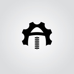 cog setting service logo art theme