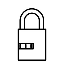 Security and protection concept represented by padlock icon. Isolated and flat illustration 