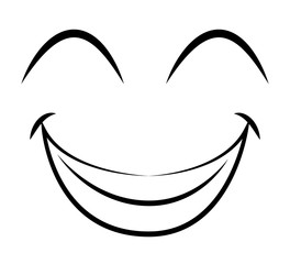 happy face emoticon isolated icon design