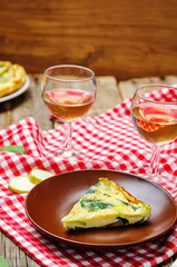 Zucchini Spinach frittata