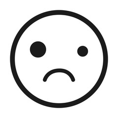 Fototapeta premium sad face emoticon isolated icon design