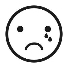 crying,face emoticon isolated icon design