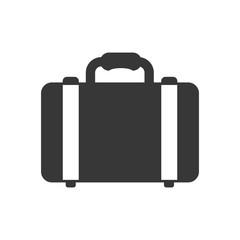 Travel concept represented by bag silhouette icon. Isolated and flat illustration 