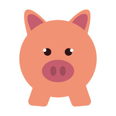 piggy bank pig money save , isolated vector illustration