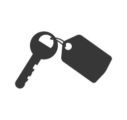 Security and protection concept represented by key icon. Isolated and flat illustration 