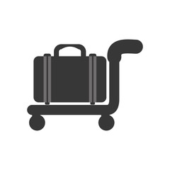 Travel concept represented by bag silhouette icon. Isolated and flat illustration 
