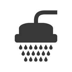 Bathroom concept represented by shower icon. Isolated and flat illustration 