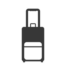 Travel concept represented by bag silhouette icon. Isolated and flat illustration 