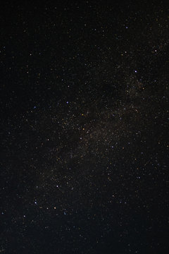 Night sky with many stars and milky way