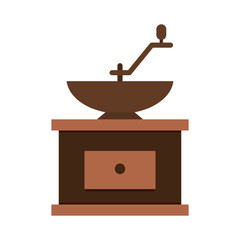 Grind machine coffee icon , isolated vector illustration