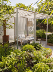 Garden seating area